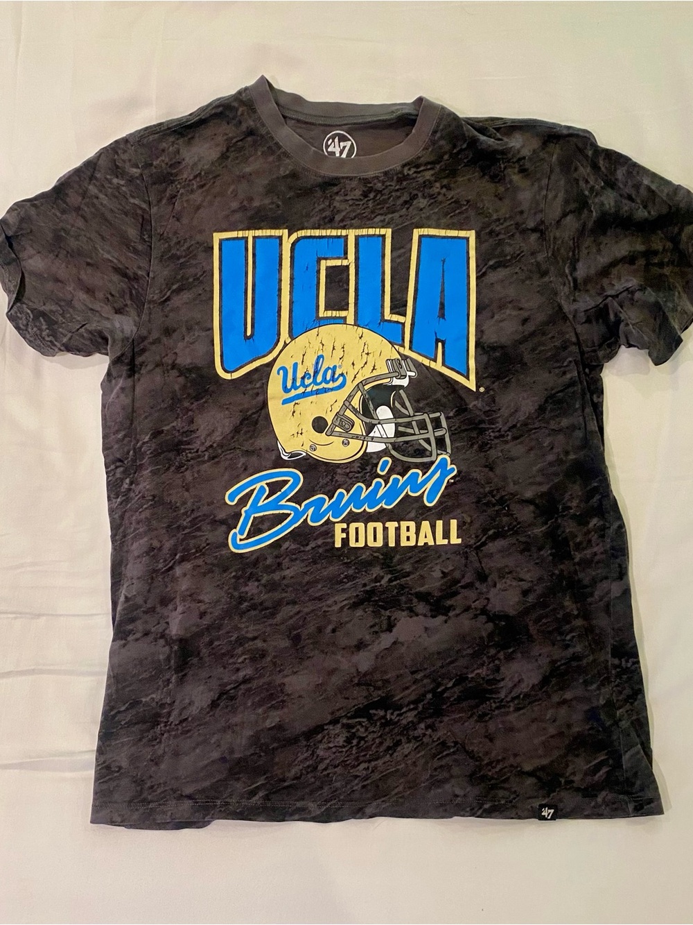 UCLA Bruins Football Tee - Black/Gray with Blue & Gold UCLA Logo